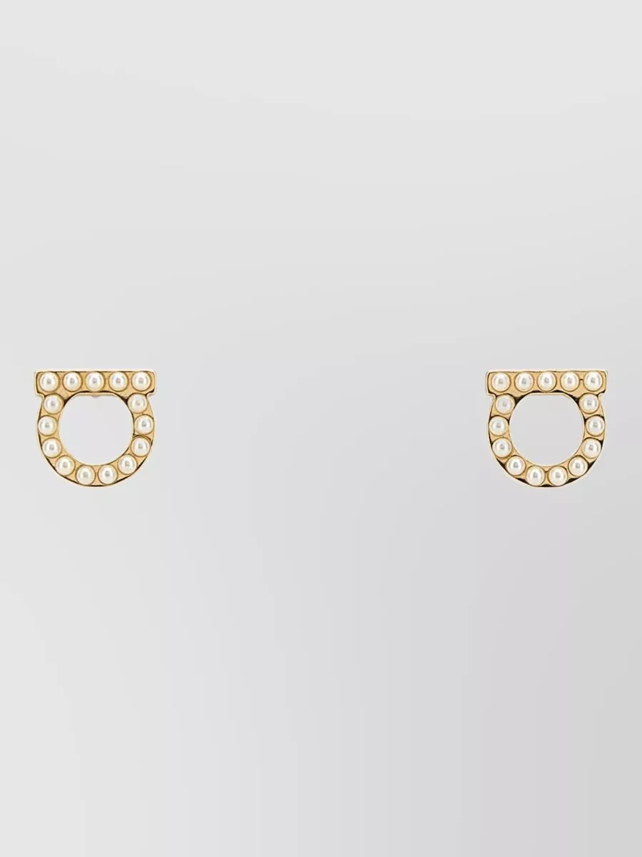 Ferragamo Plexiglass Stud Earrings