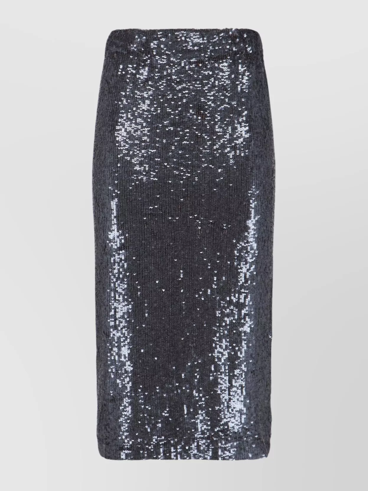 P.a.r.o.s.h Midi Skirt With Sequin Embellishment And Straight Silhouette In Black