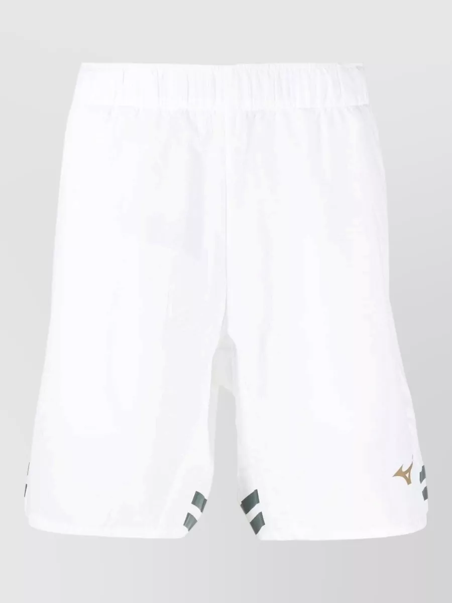 Mizuno logo-print stripe-detailing knee-length track shorts