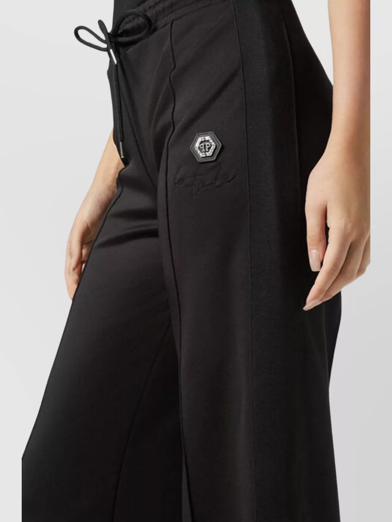 Philipp Plein Wide Leg Trousers Drawstring Waist