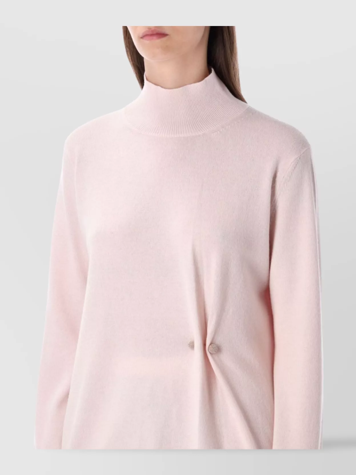Fabiana Filippi Long Sleeve Mock Neck Knit Sweater