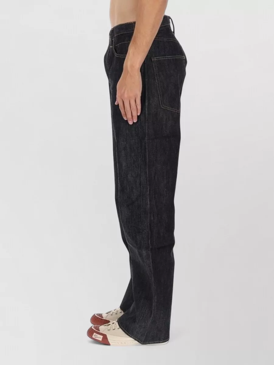 Visvim Five-Pocket Trousers With Belt Loops And Contrast Stitching