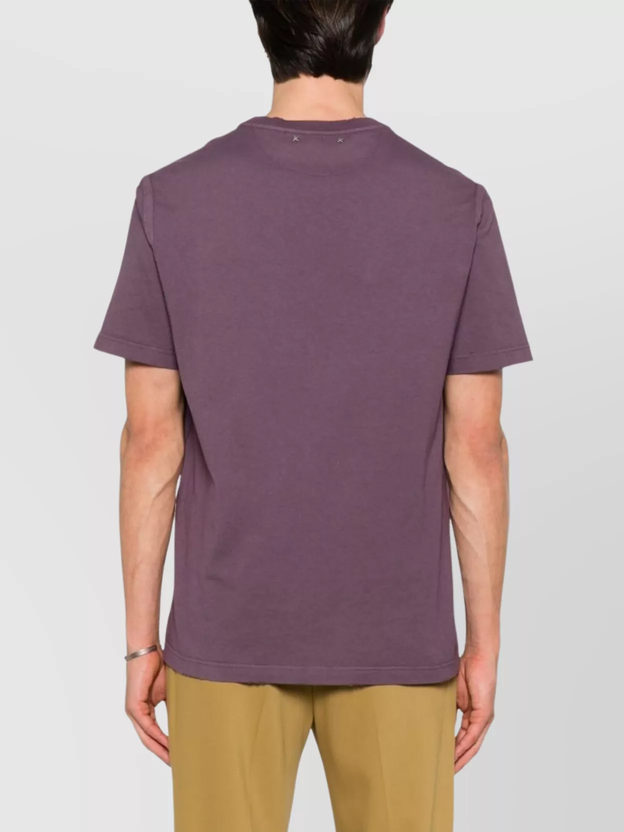 Golden Goose Crew Neck Graphic Print Straight Hem