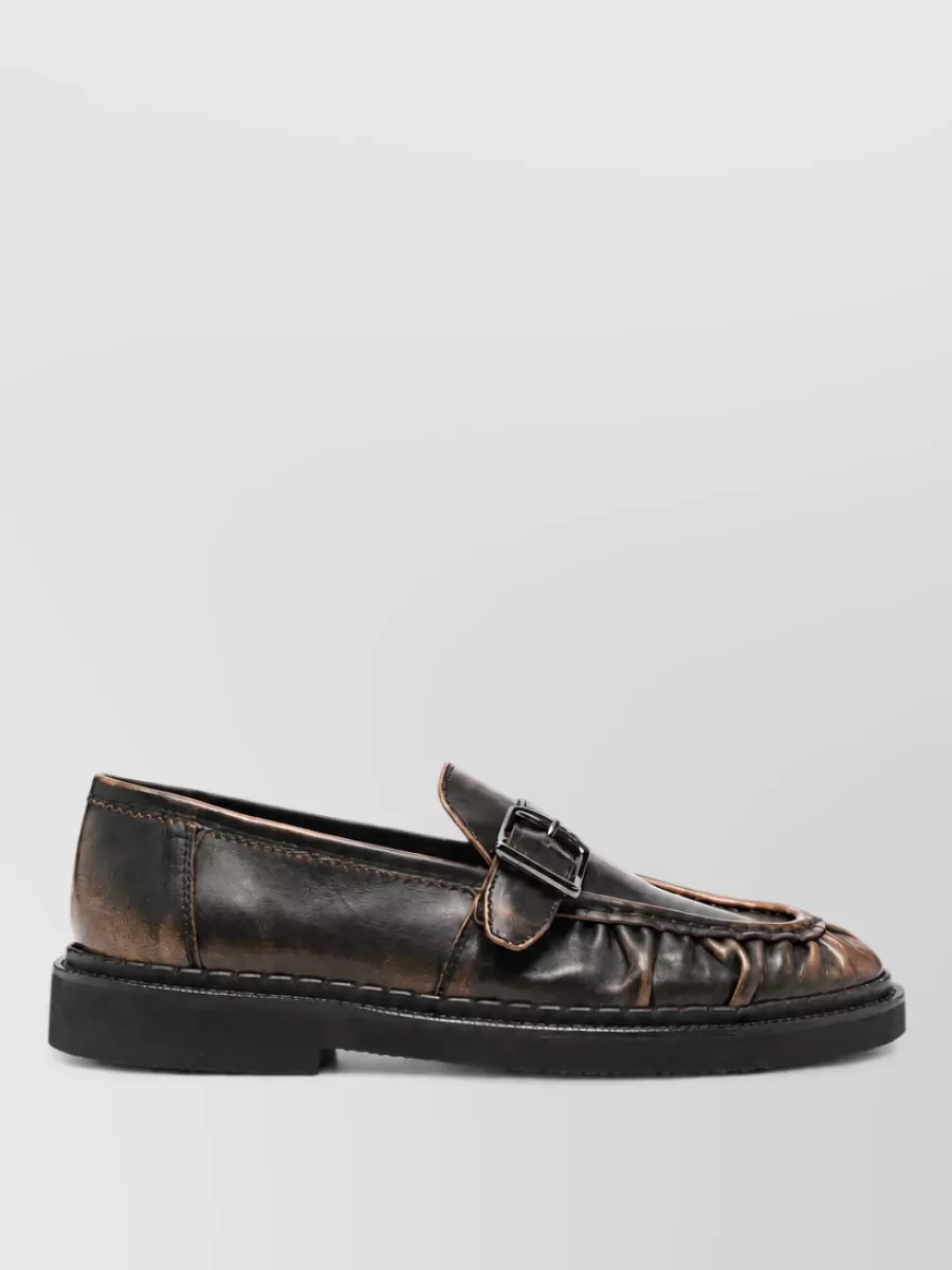 Paul Smith Leather Distressed Monk Shoes