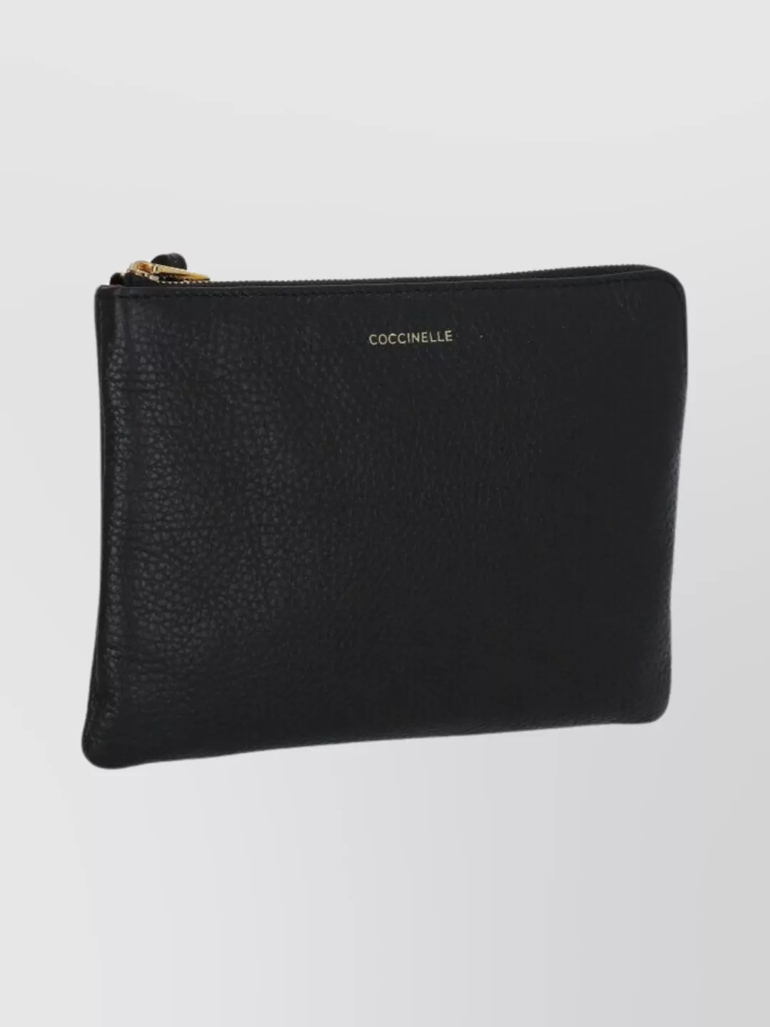 Coccinelle Textured Leather Wrist Strap Clutch Bag