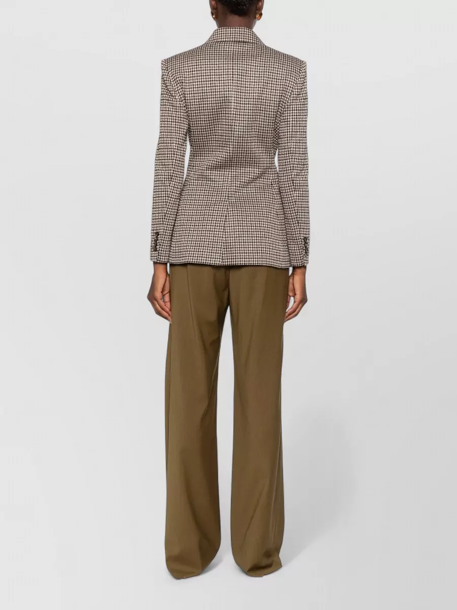 Max Mara Double-Breasted Houndstooth Blazer