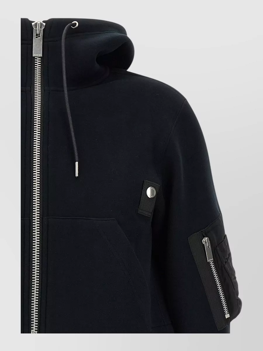 Sacai Paneled Hooded Bomber Jacket