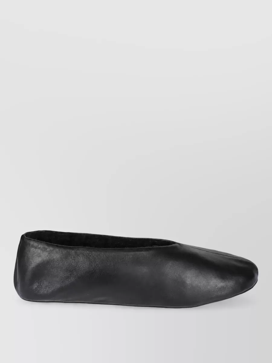 The Row Leather Ballerina Shoes
