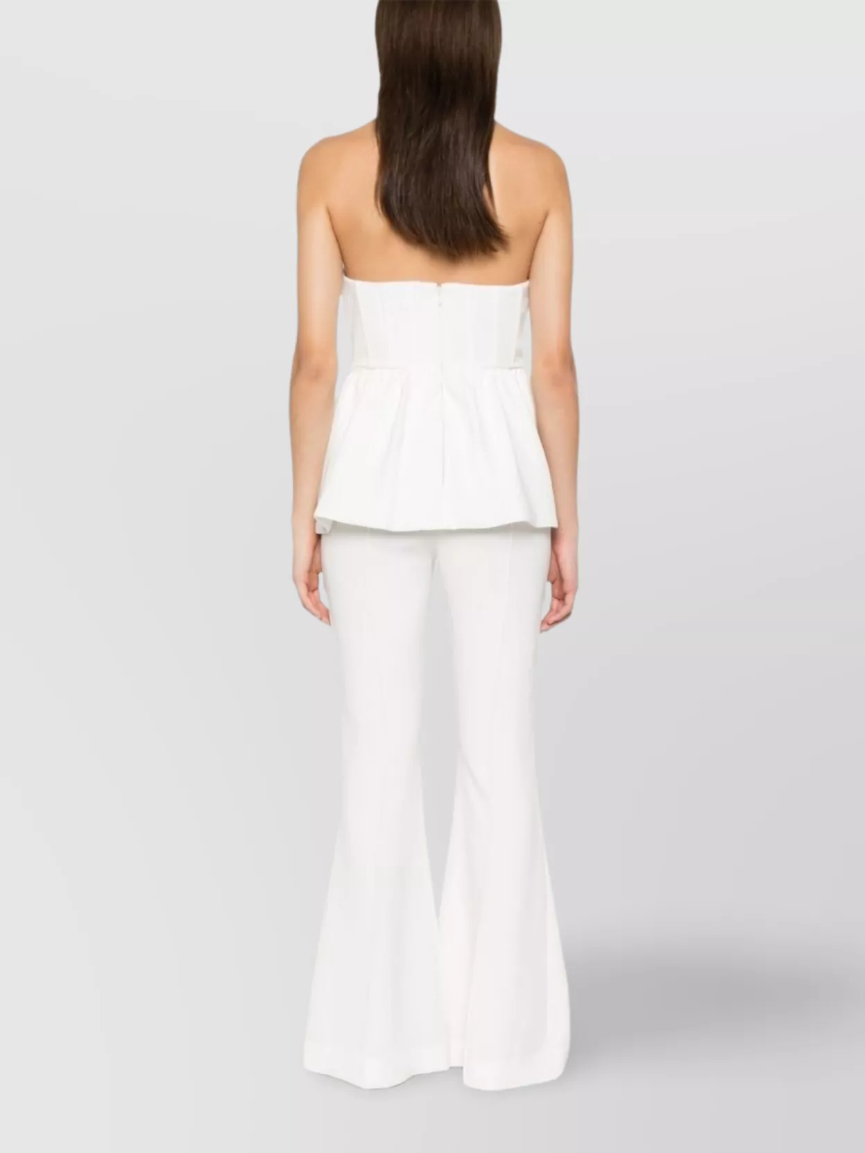 Self-portrait Strapless Belted Embellished Stretch-crepe Jumpsuit