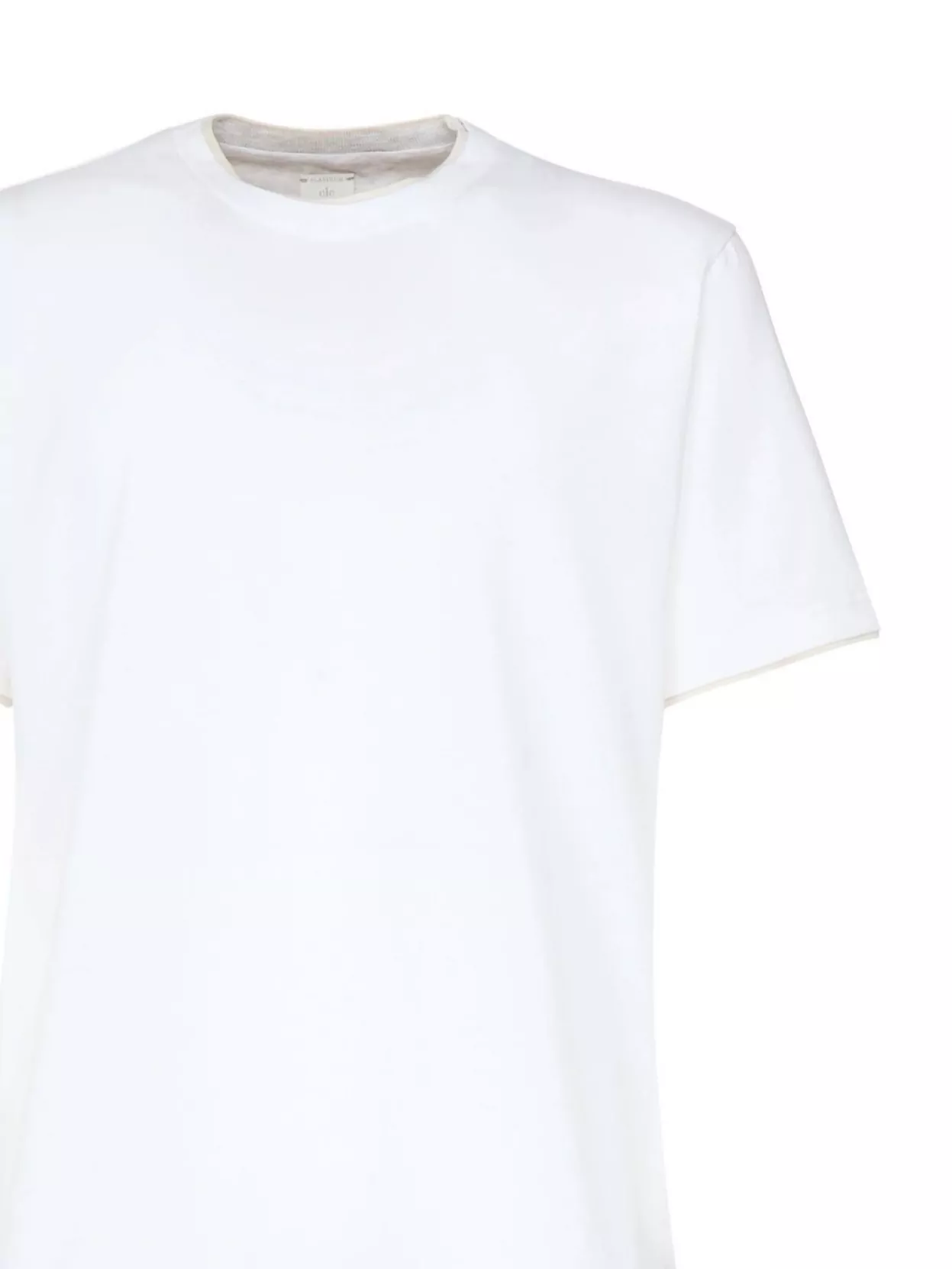 Eleventy Straight Hem Crew Neck Short-Sleeved Cotton T-Shirt