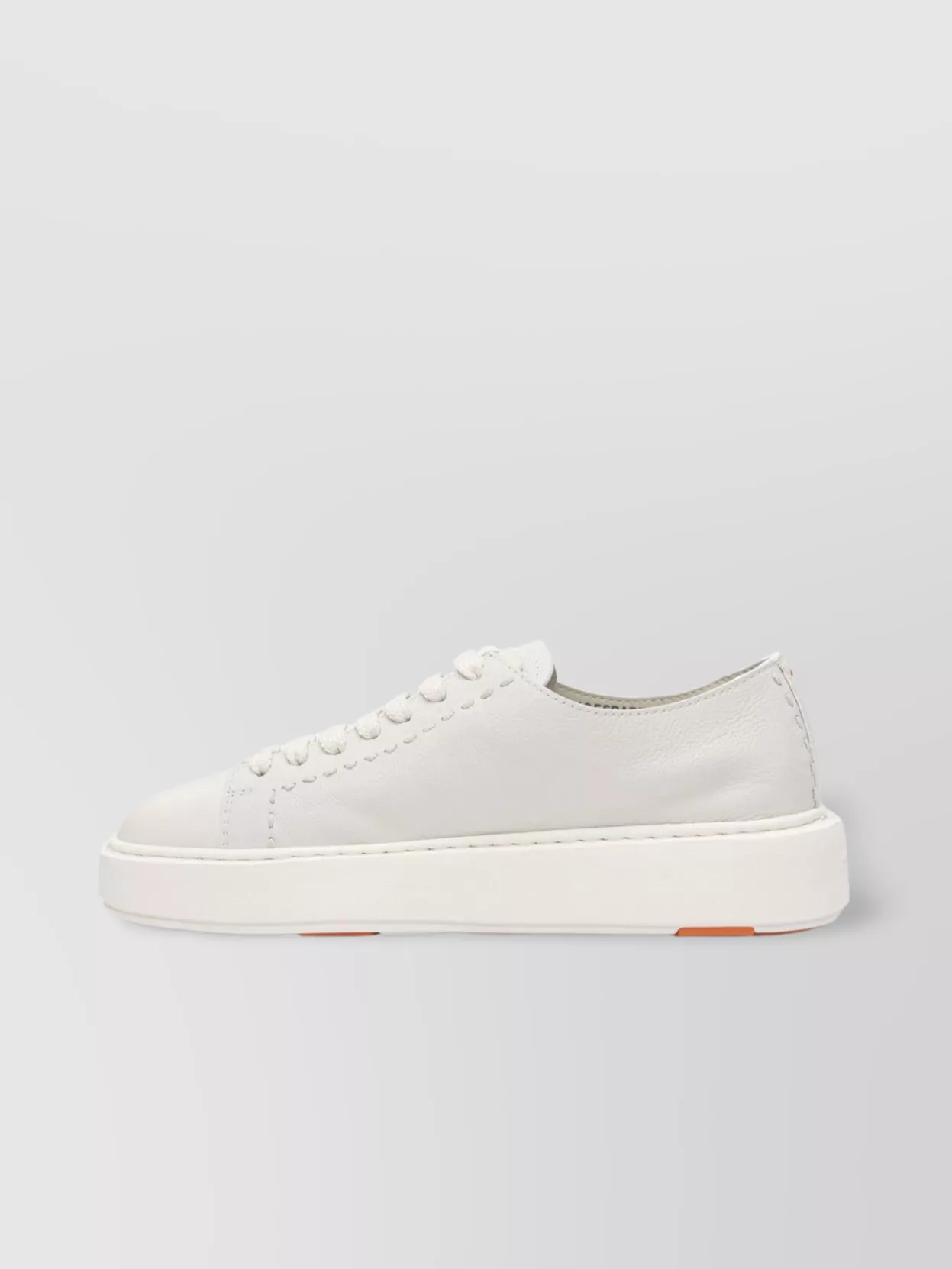 Santoni Low-Top Rubber Sole Sneakers With Stitch Detailing