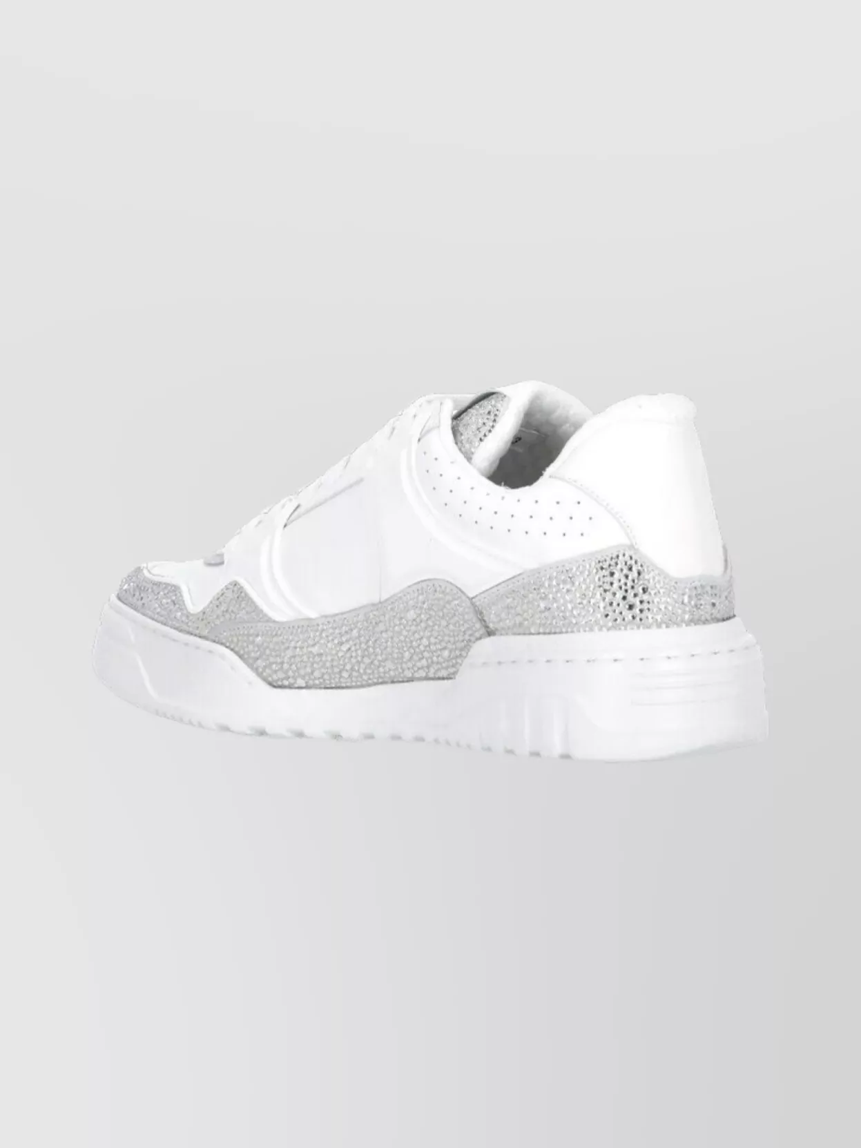 Philipp Plein Stylish Low Top Sneakers With Glitter Accents