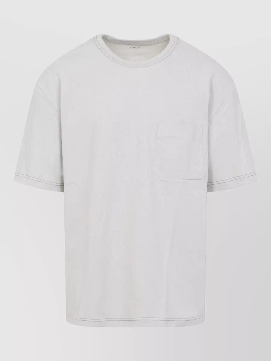 Lemaire Short Sleeve Crew Neck Pocket T Shirt