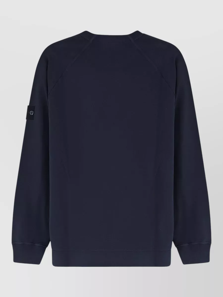 Stone Island Organic Cotton Crew Neck Long-Sleeve Sweatshirt
