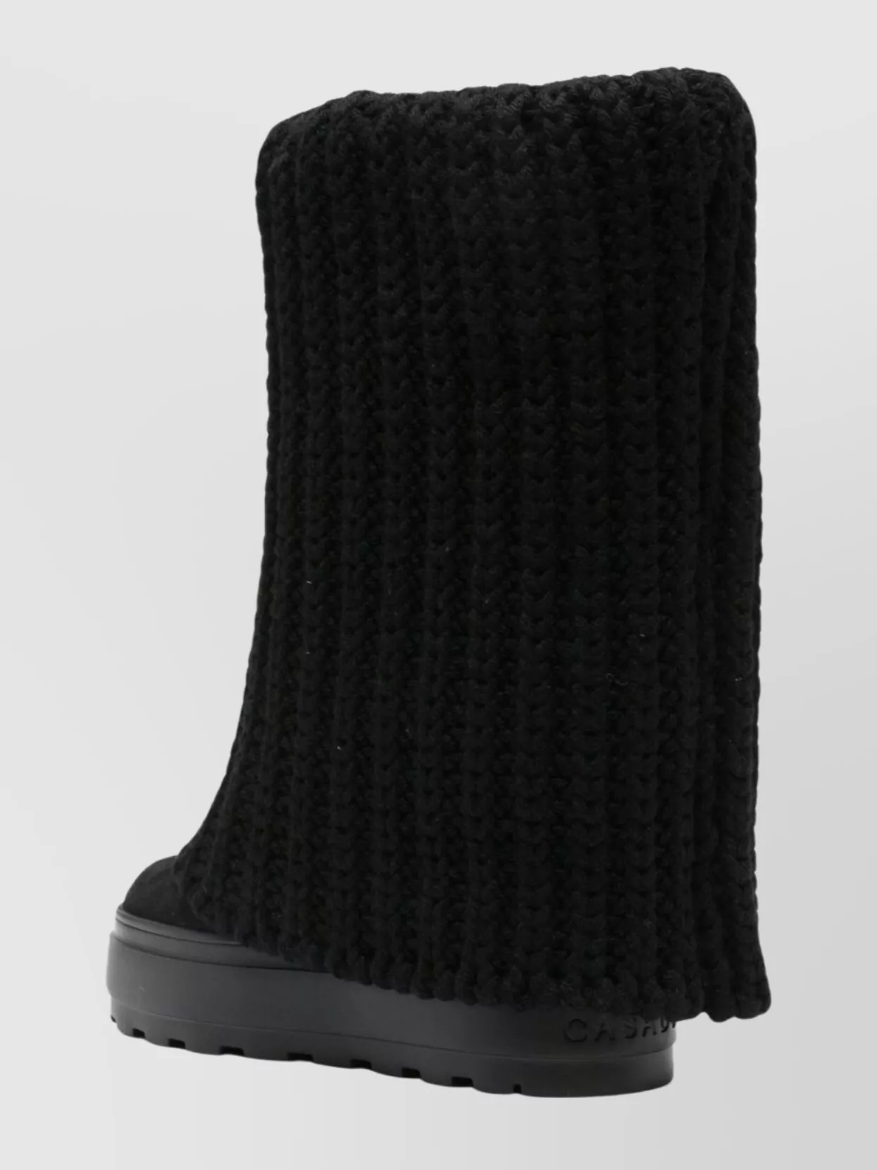 Casadei Knit Upper Platform Ankle Boots