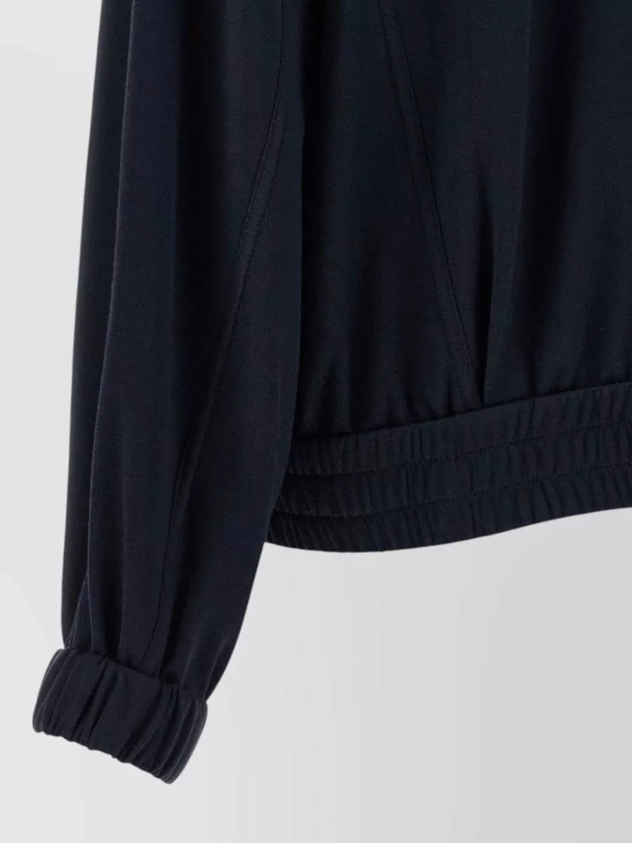 Brunello Cucinelli Cotton Silk High Neck Zip Sweatshirt