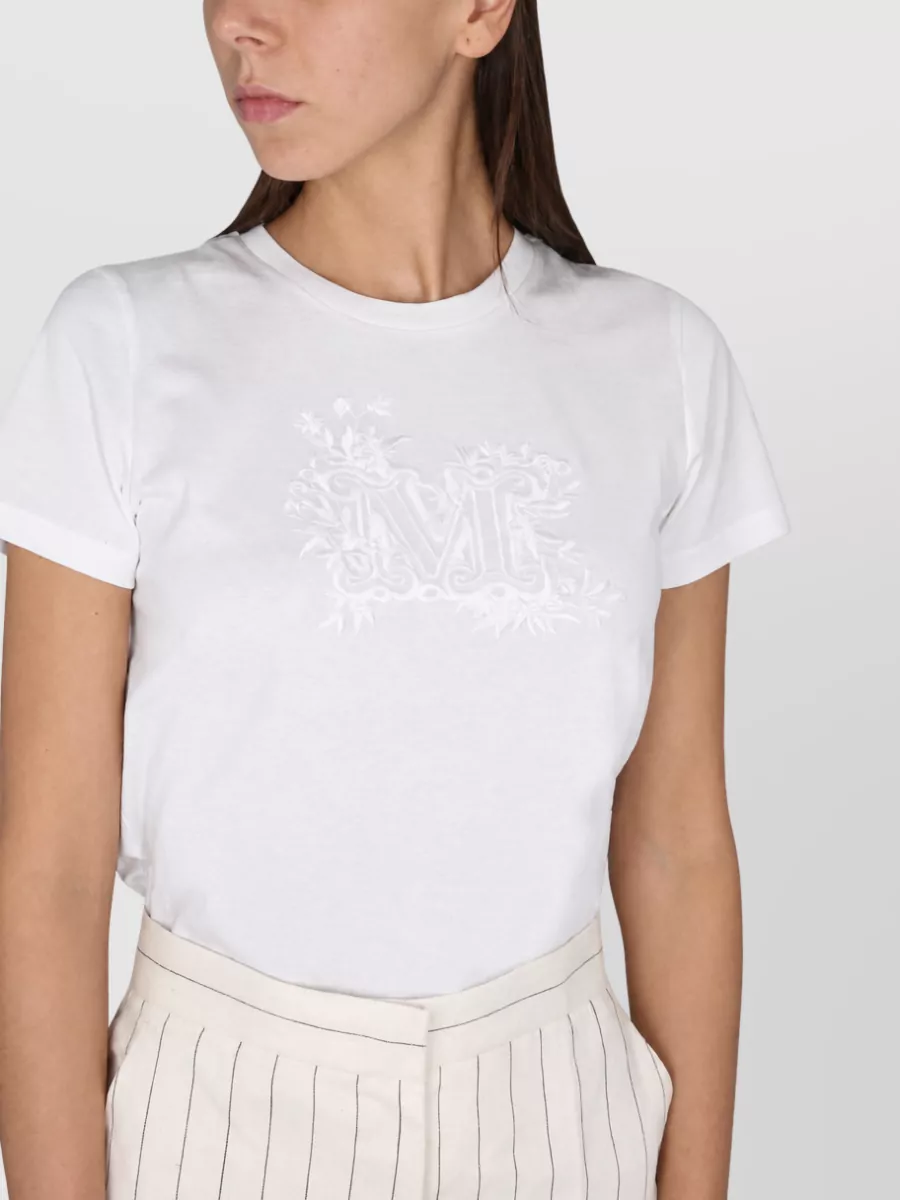 Max Mara Logo Embroidered T-Shirt
