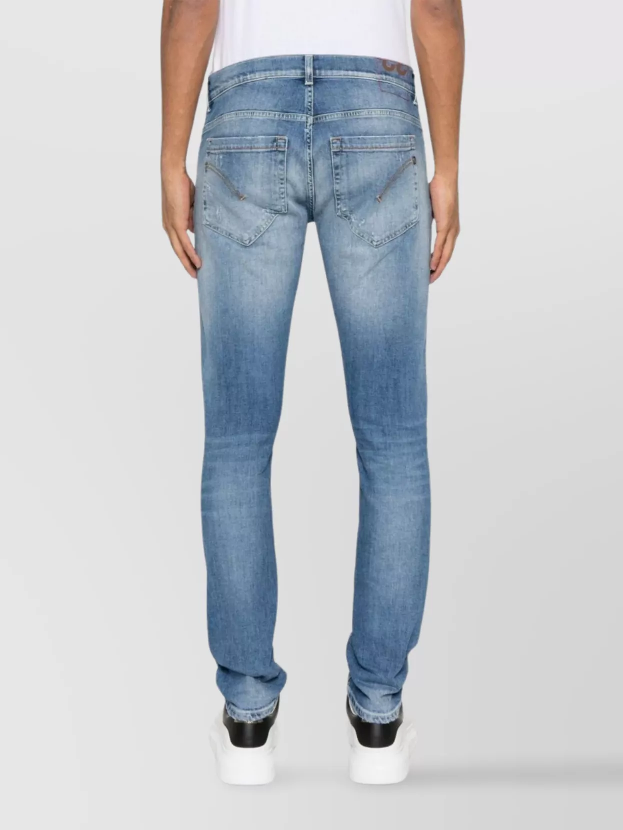 Dondup George Distressed Five-Pocket Belted Trousers