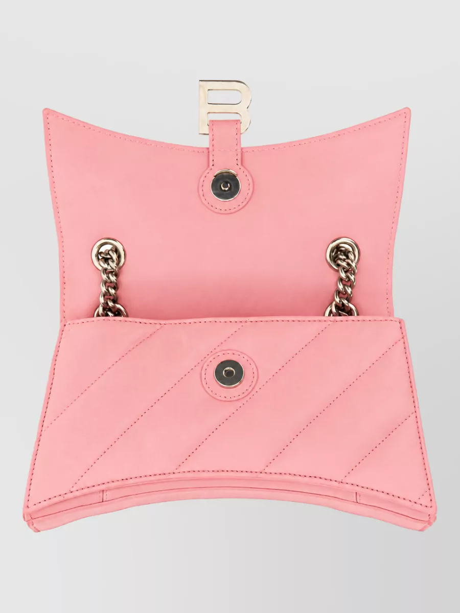Balenciaga Crush Small Leather Clutch Bag