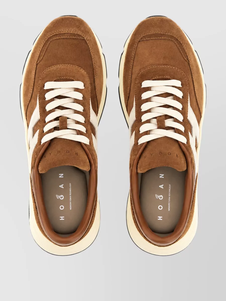 Hogan Suede Leather Low-Top Sneakers