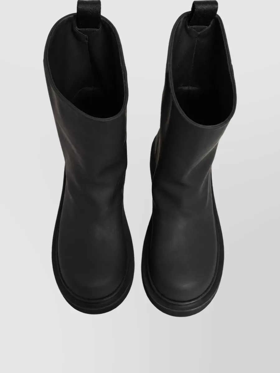 Dolce&Gabbana Leather Mid Calf Chunky Boots