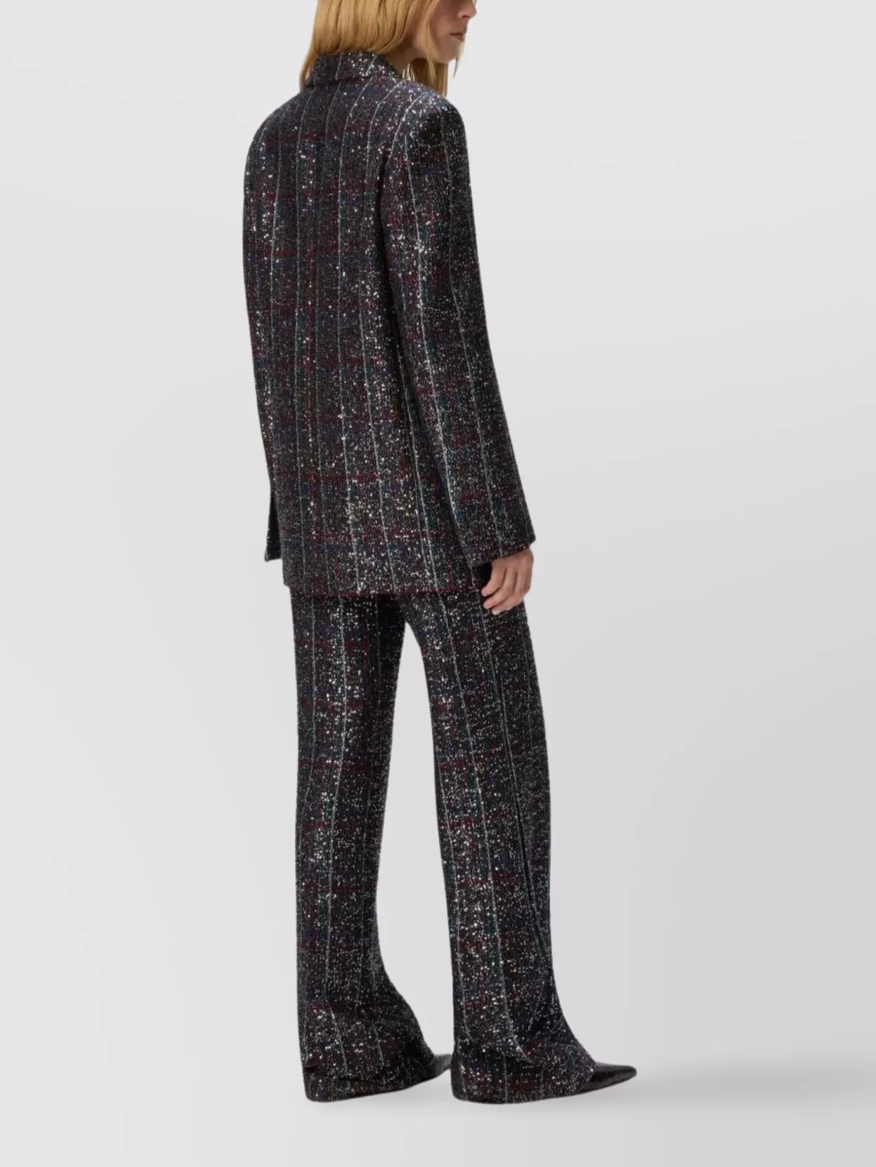 Missoni Double-Breasted Checked Blazer Featuring Sequins