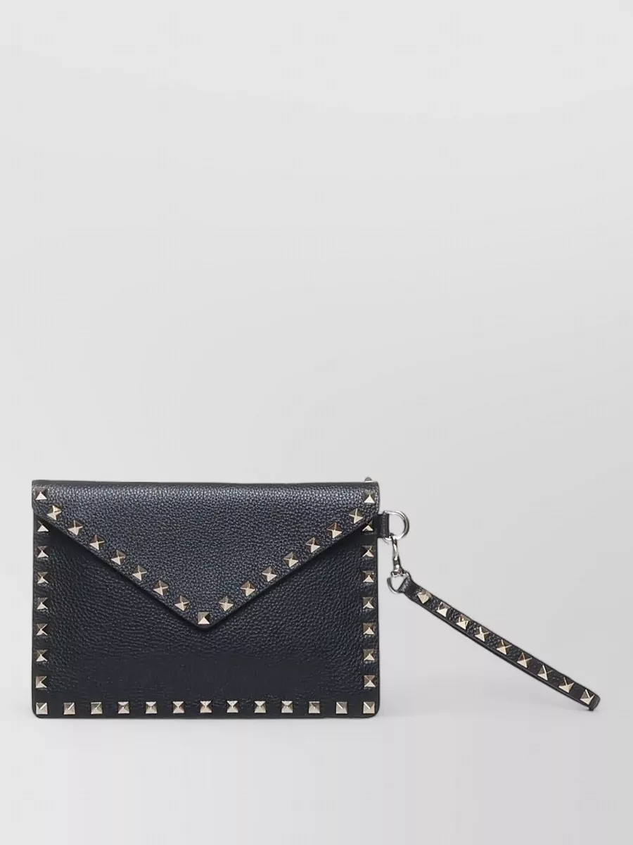 Valentino Garavani Rockstud Spike Leather Clutch Bag