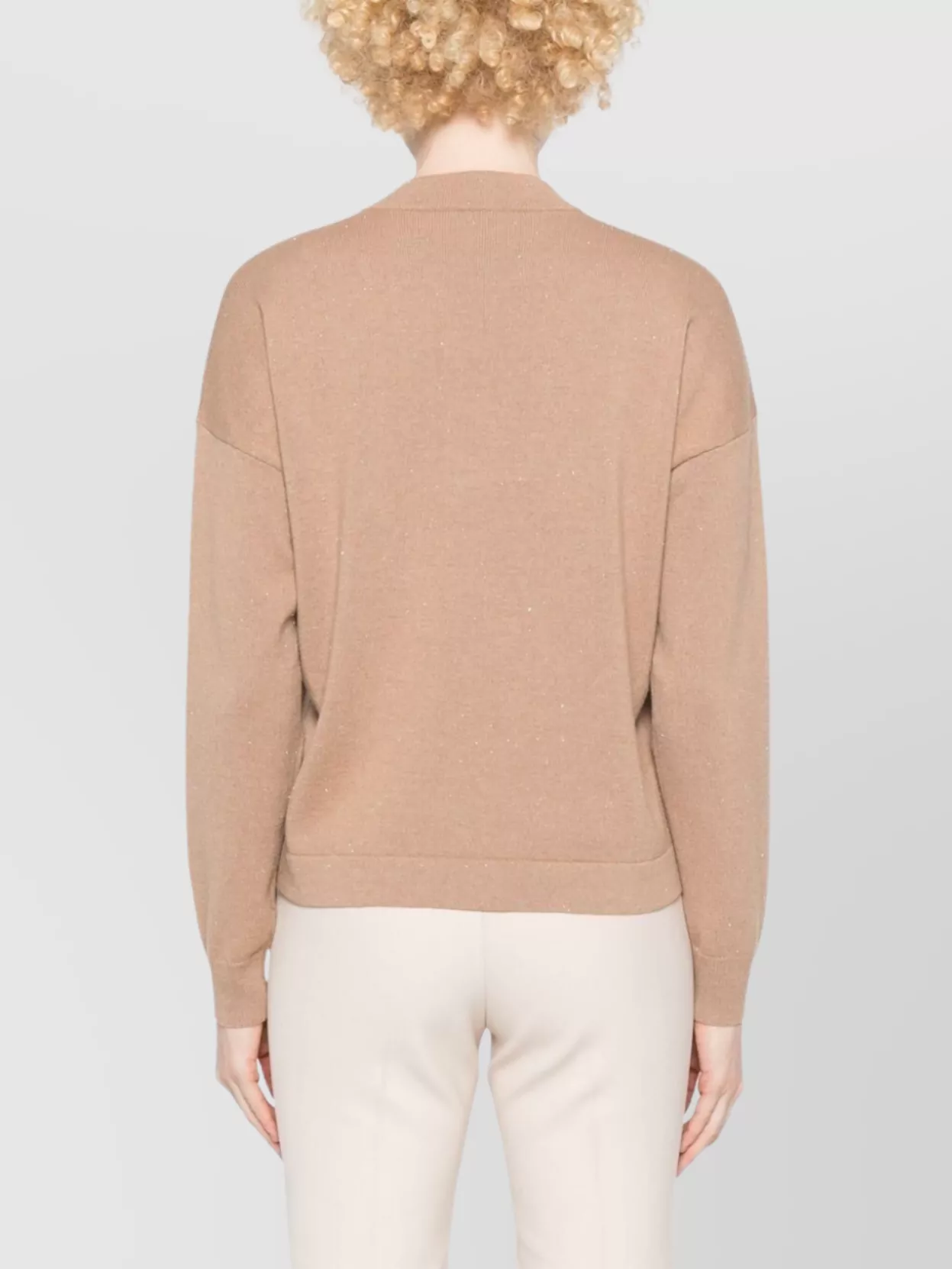 Peserico Knitwear With Dropped Shoulders And V-Neckline