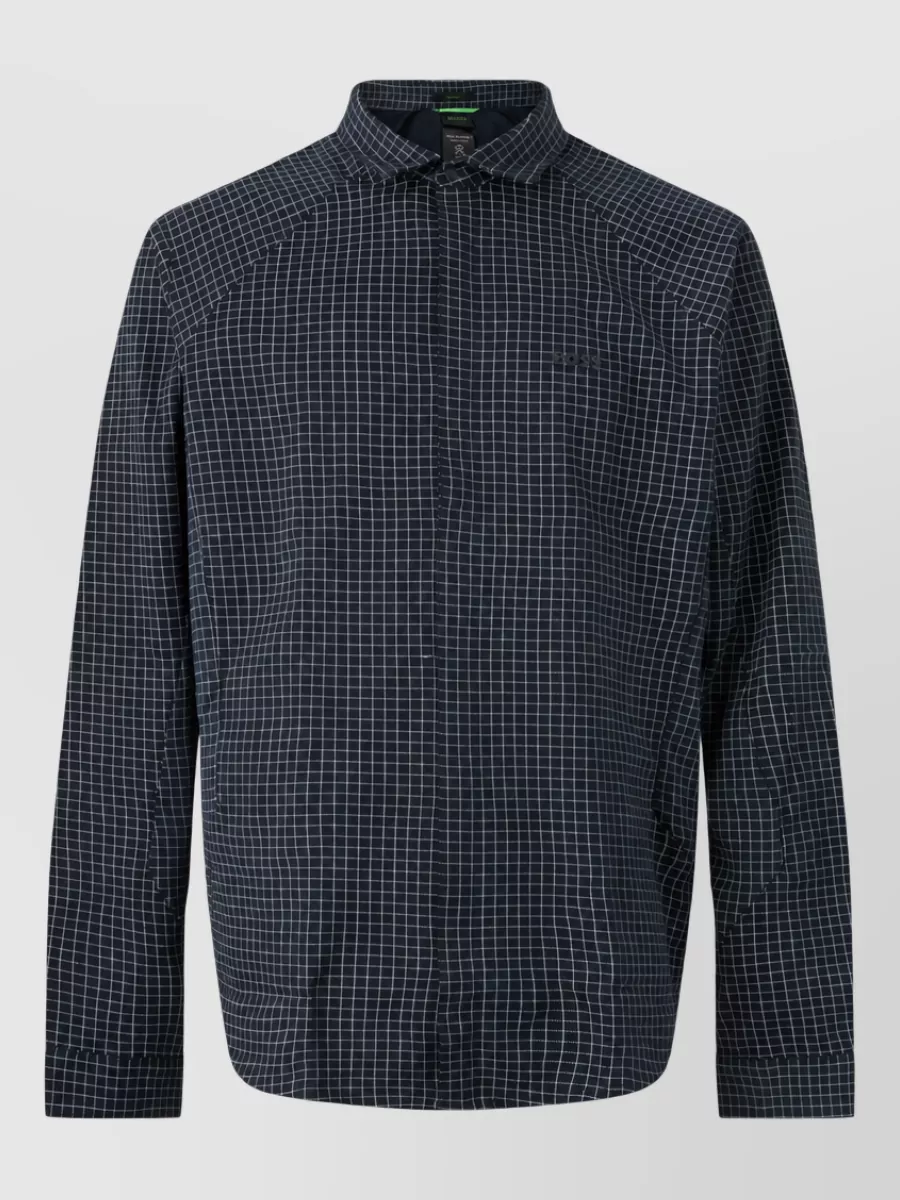 Boss checked regular-fit cotton shirt