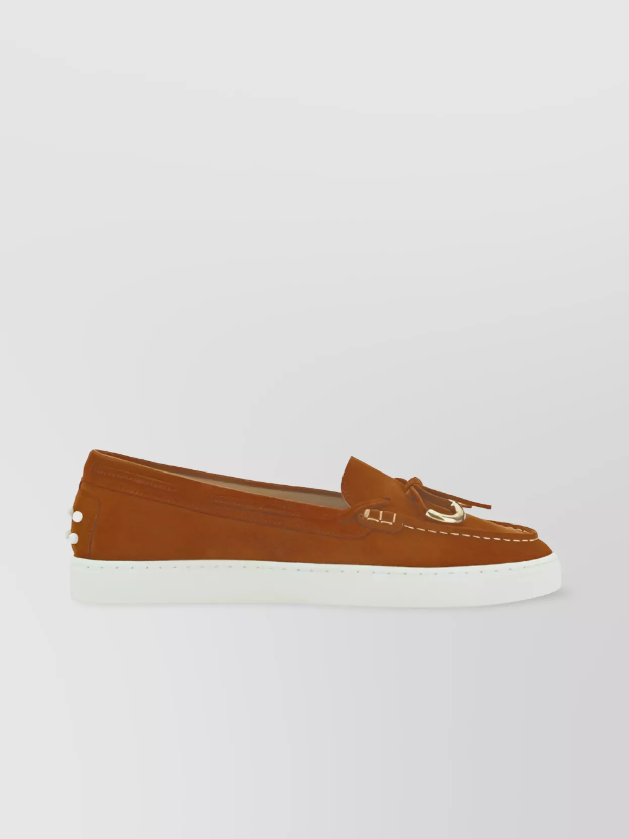 Shop Giorgio Armani Bow Detail Calfskin Loafers