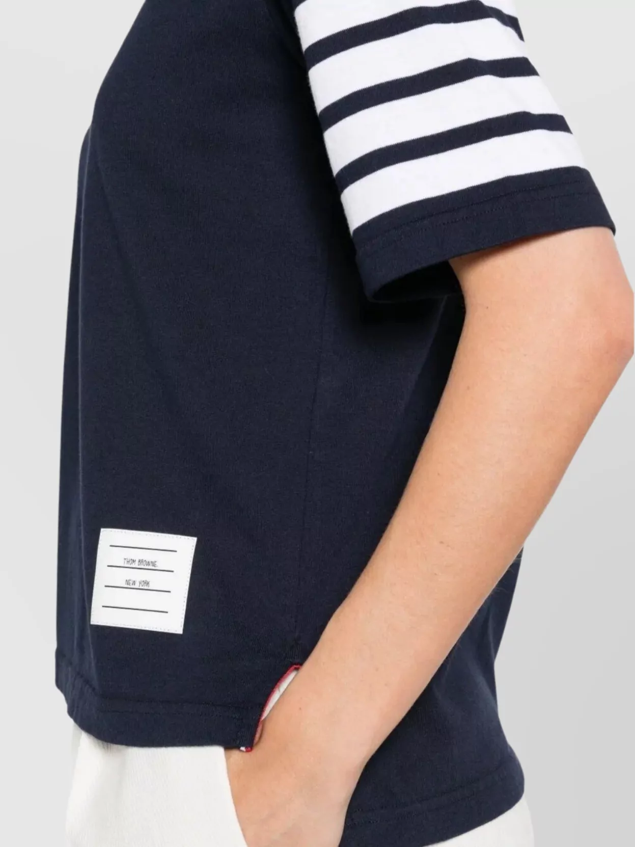 Thom Browne Striped Short-Sleeve Cotton T-Shirt