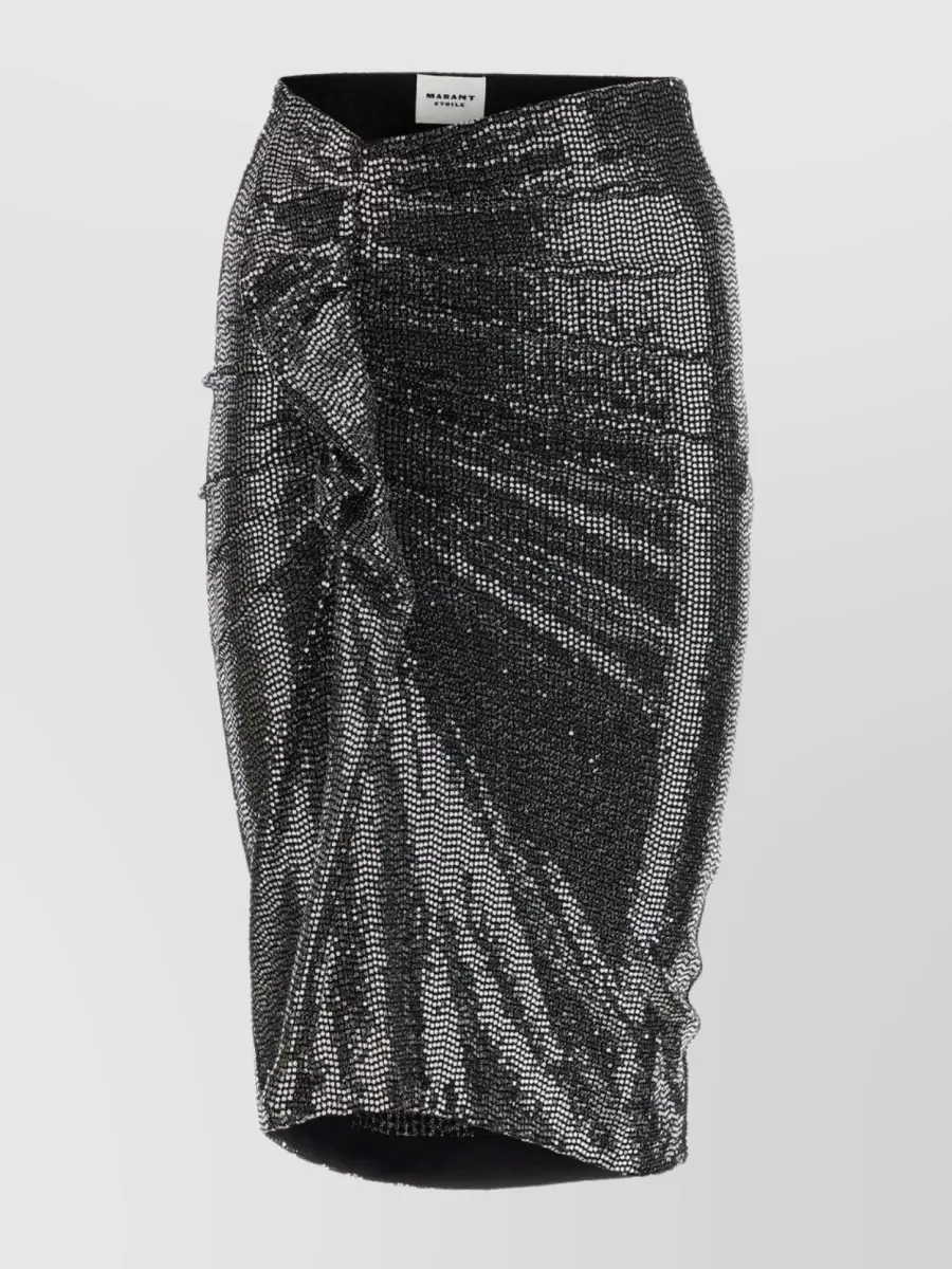 Shop Isabel Marant Étoile Sequin-covered Skirt In Black