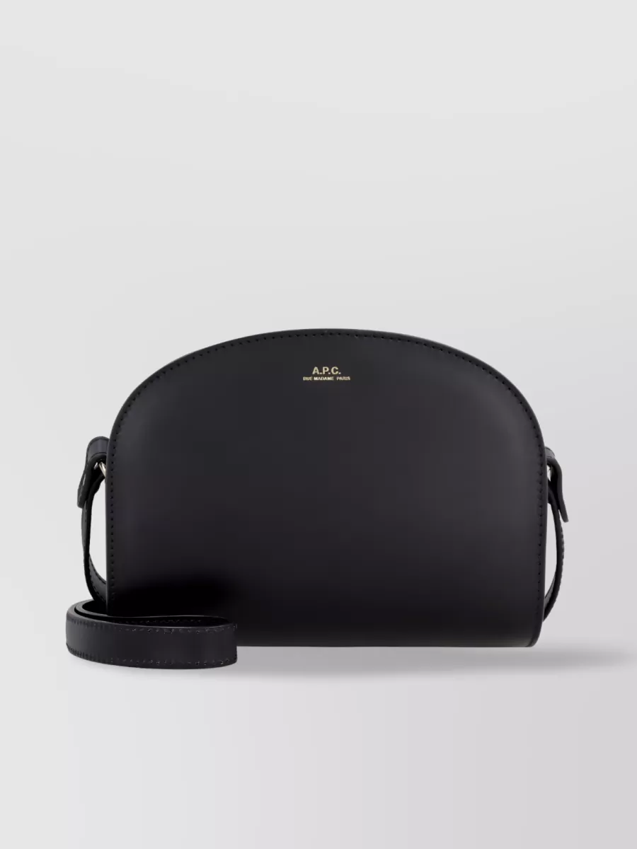 Shop Apc Compact Crossbody Shoulder Bag In Black