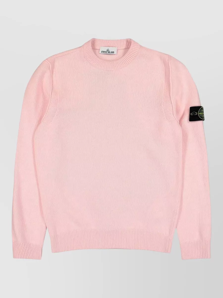 Stone Island virgin wool ribbed crew-neck sweater