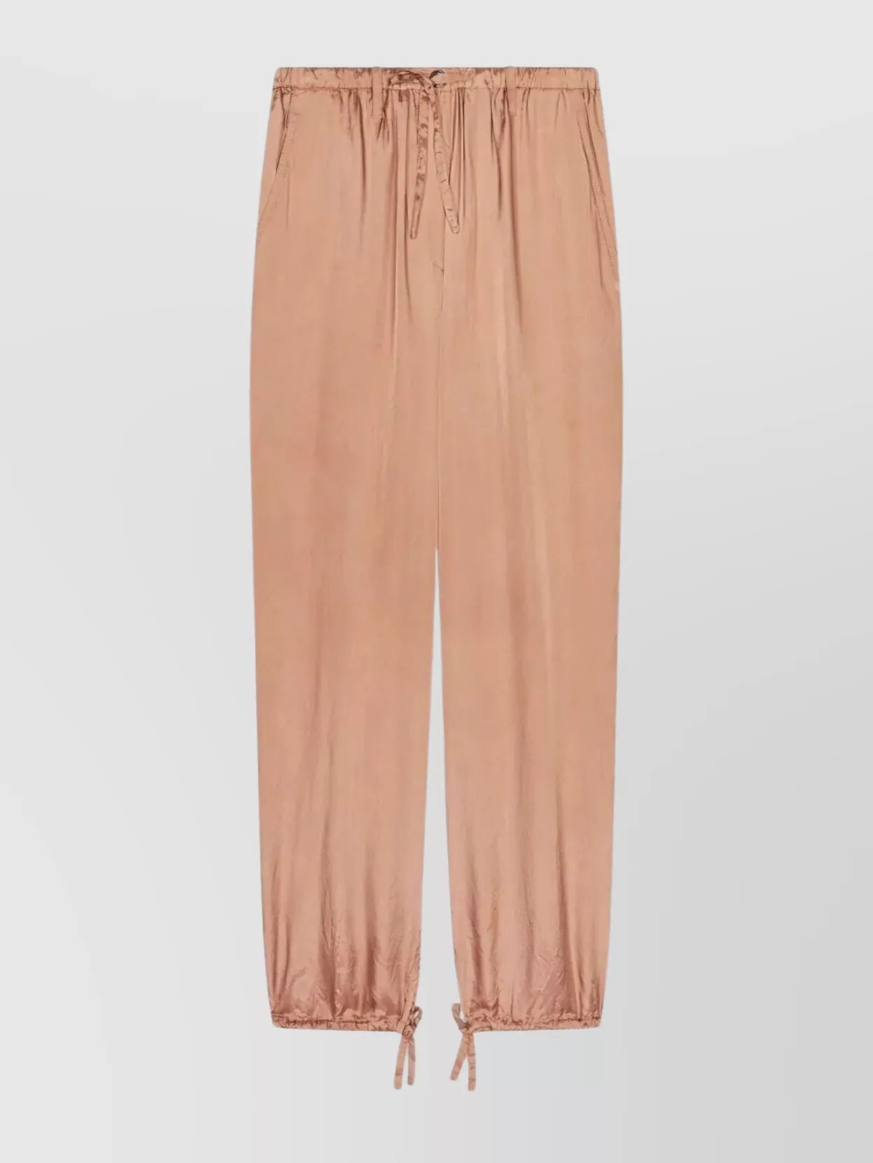 Dries Van Noten Relaxed Fit Trousers Ankle Ties In Pink