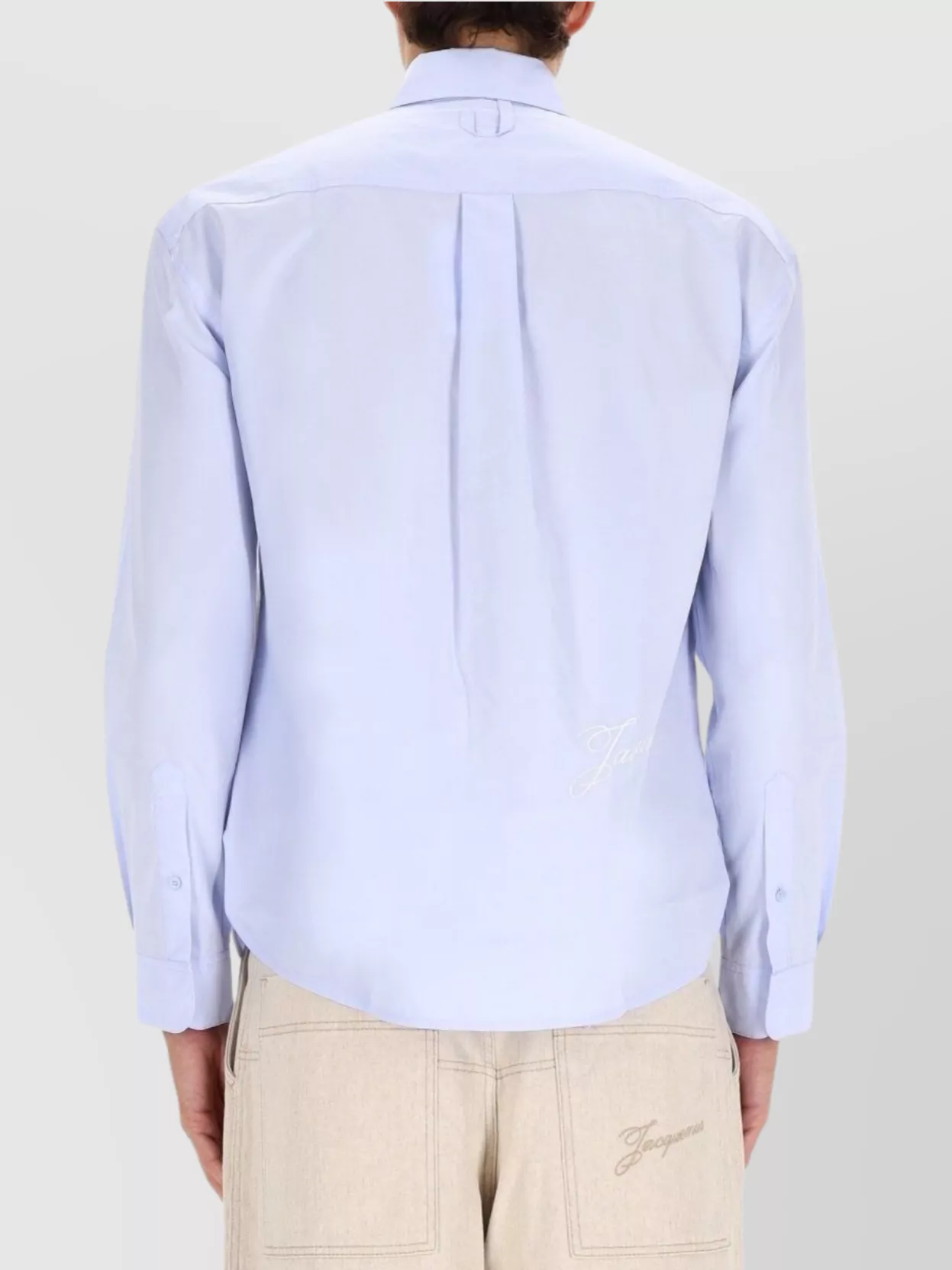 Jacquemus Long Sleeve Button-Down Shirt With Curved Hem