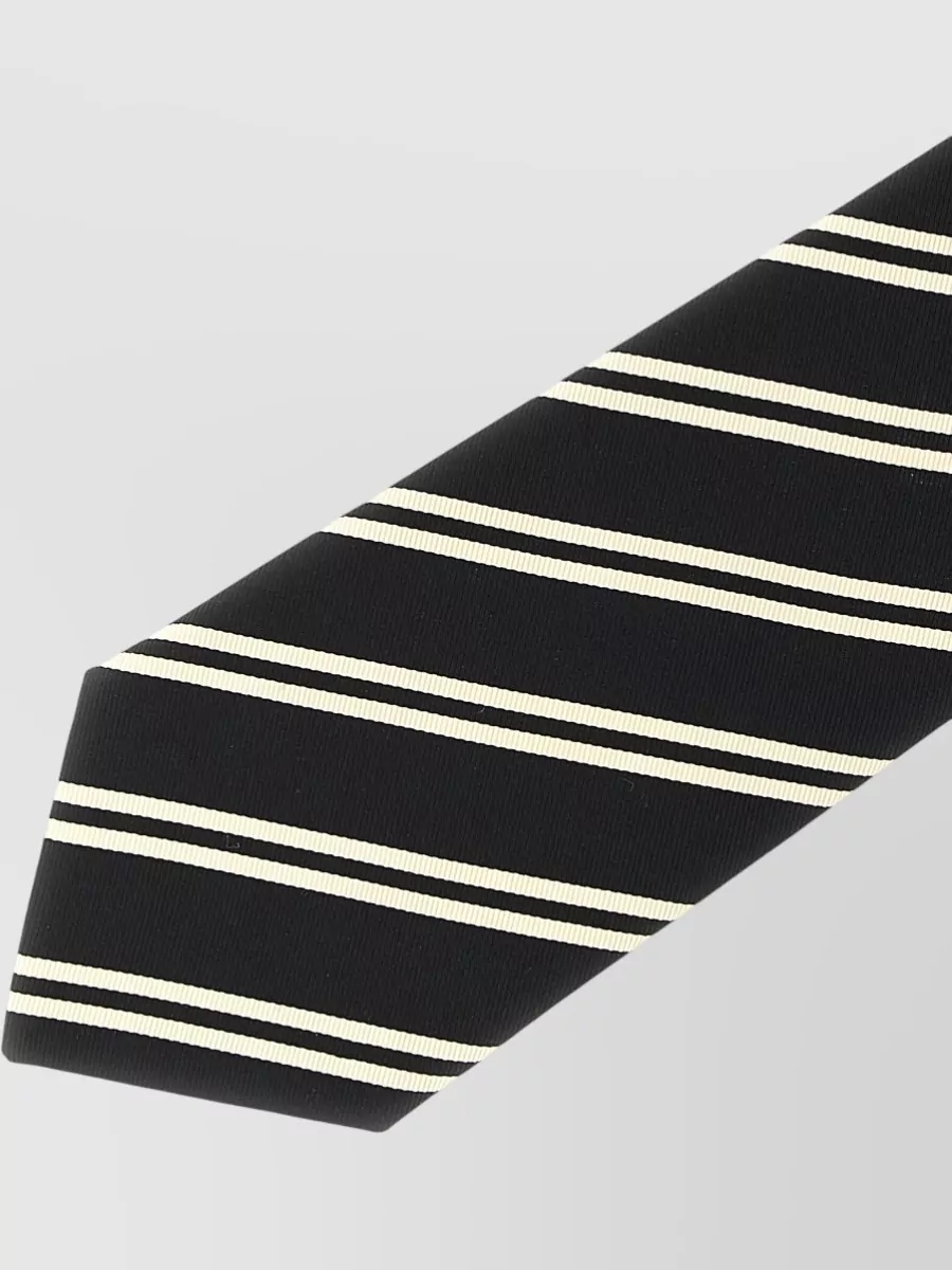 Saint Laurent Silk Striped Tie