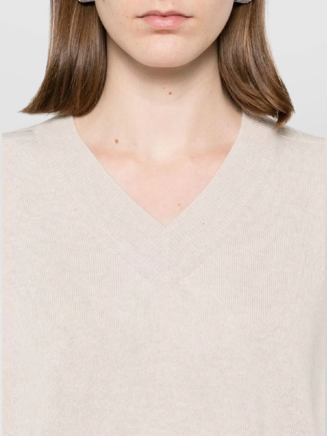 Fabiana Filippi Knitwear With Dropped Shoulders And V-Neckline