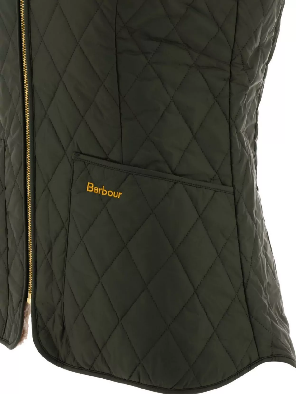 Barbour Reversible Sleeveless Quilted Vest Pockets