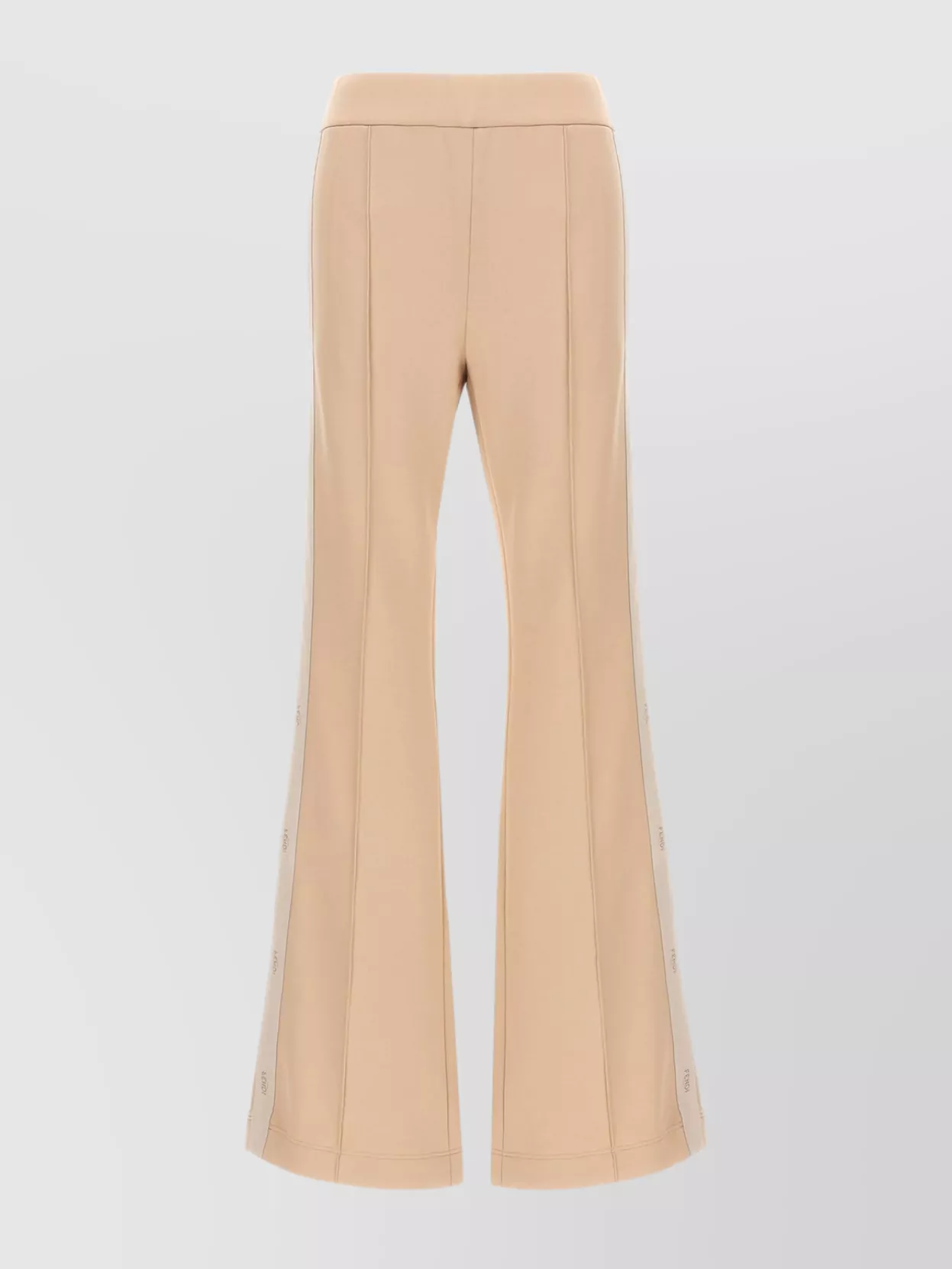 Fendi Ace Joggers With Elastic Waistband And Flared Leg In Neutral
