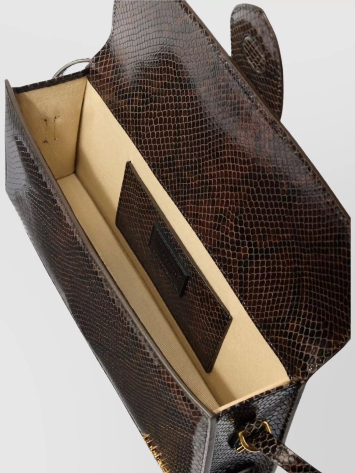 Jacquemus Long Rectangular Shoulder Bag With Snakeskin Effect