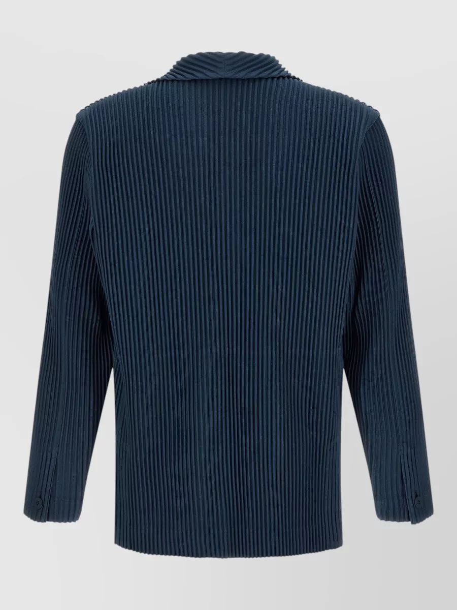 Homme Plisse Issey Miyake Pleated Double-Breasted Blazer