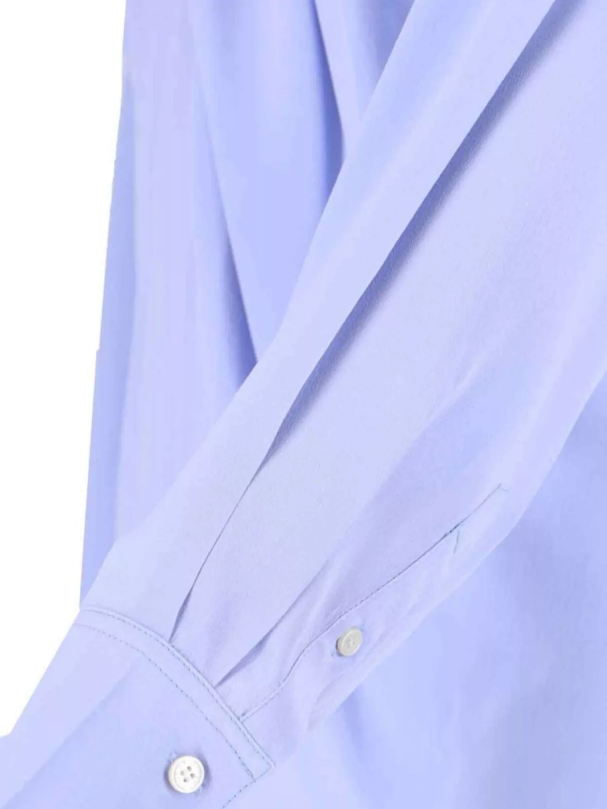 Victoria Beckham Draped Front High Neck Long Sleeves Top In Blue