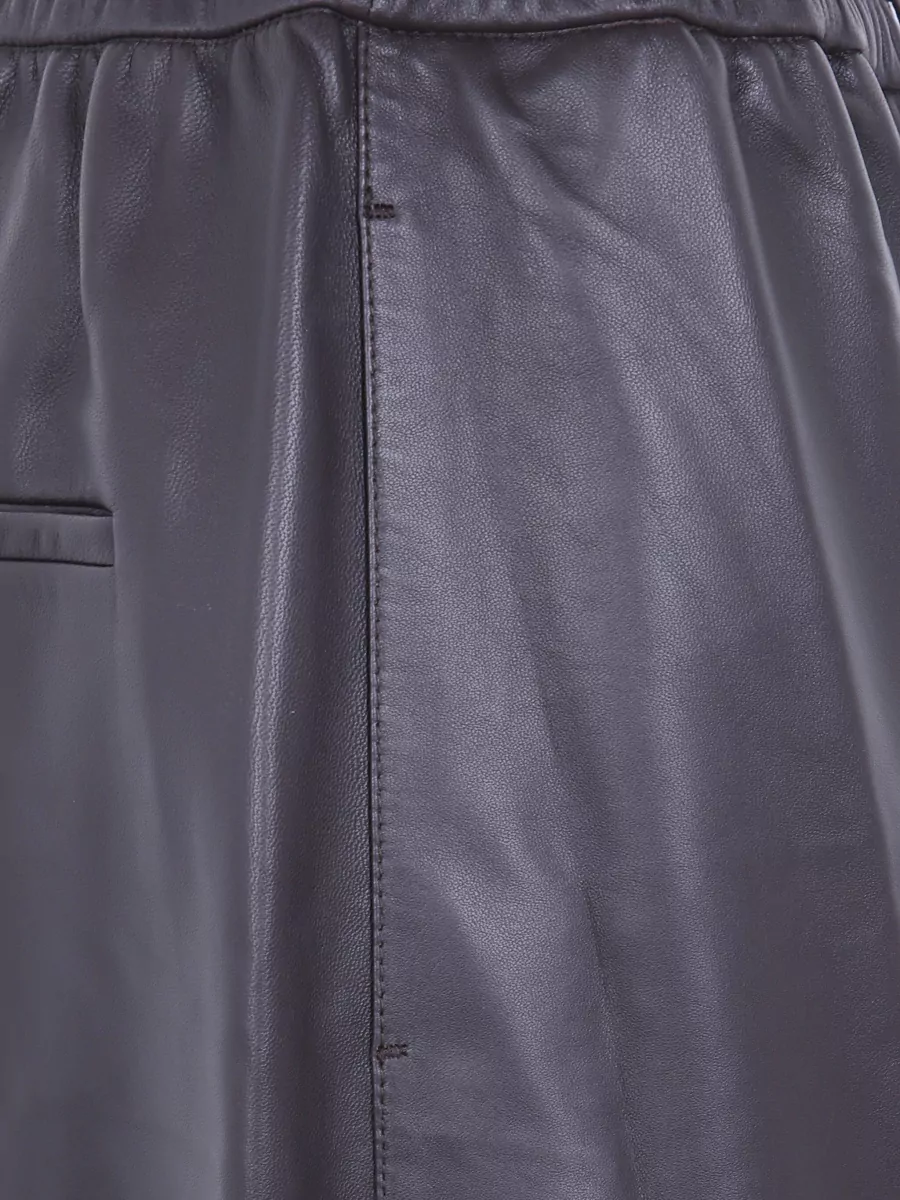 Joseph Lamb Leather Straight-Leg Trousers