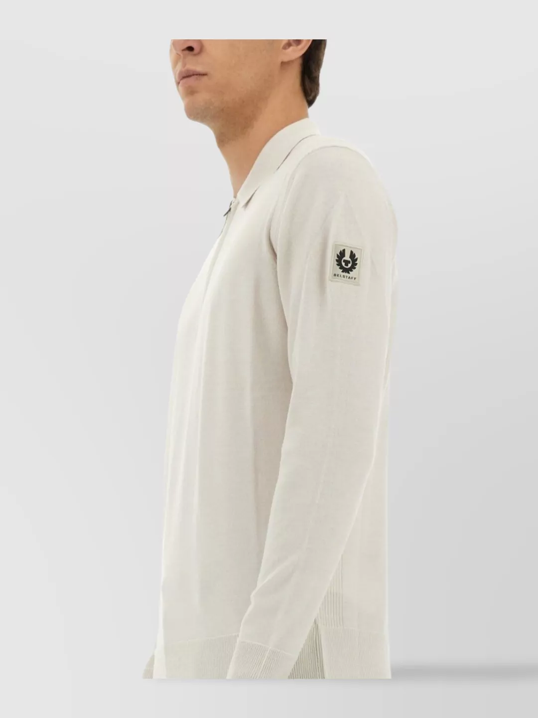 Belstaff Ribbed Cuff Knit Sweater With Hem Detail