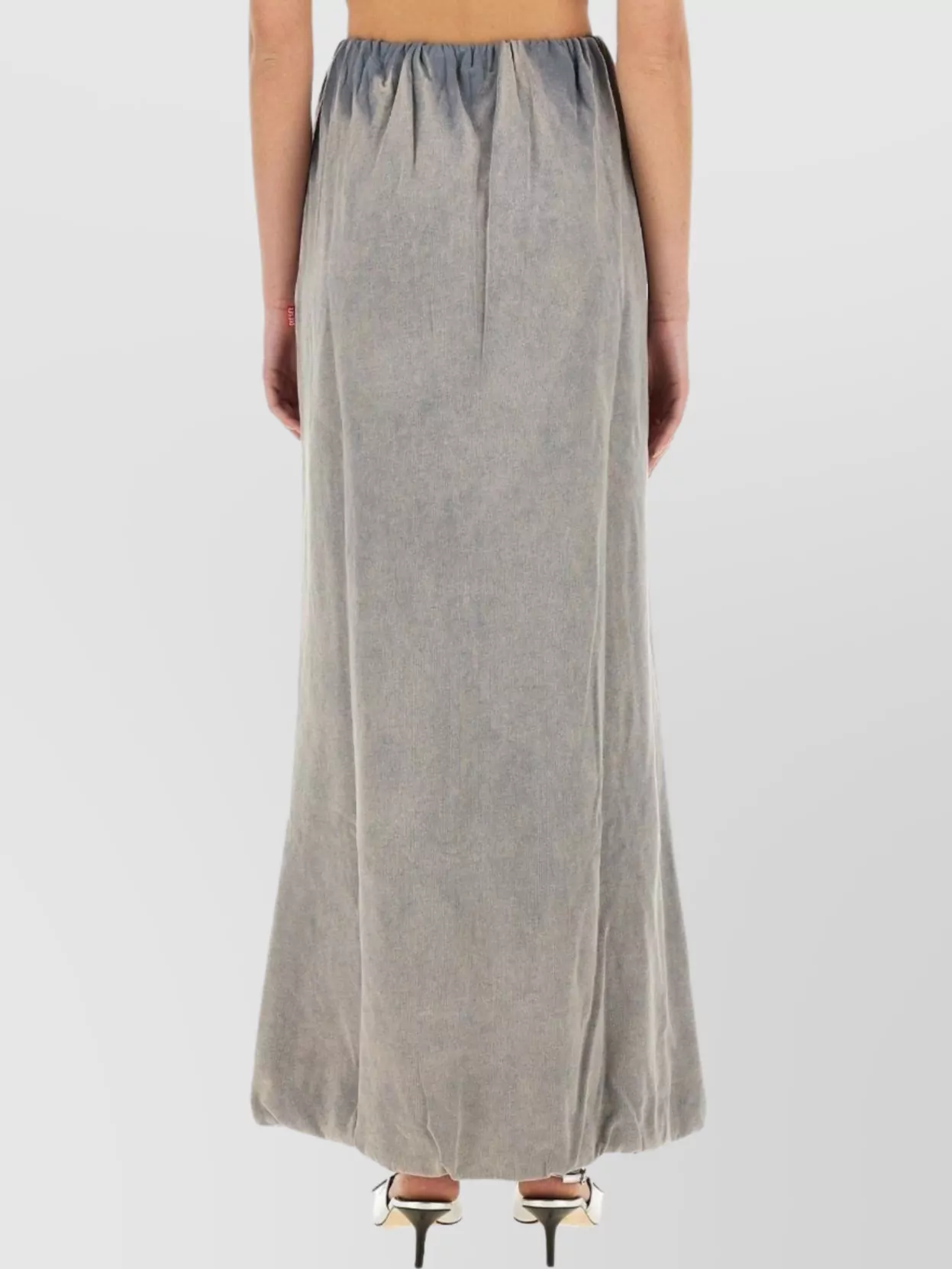 Shop Diesel Gathered Detail Maxi Skirt With Elastic Waistband
