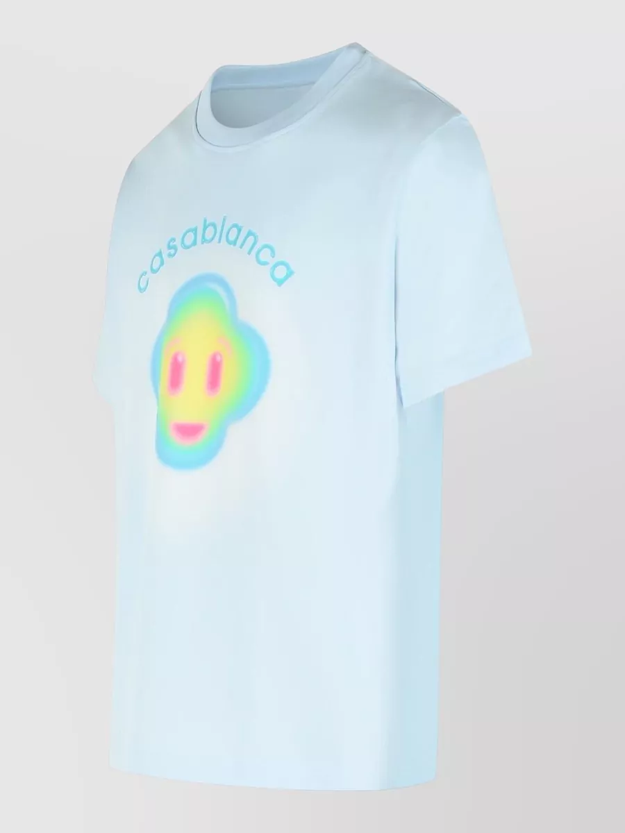 Casablanca Graphic Print Crew Neck Cotton T-Shirt