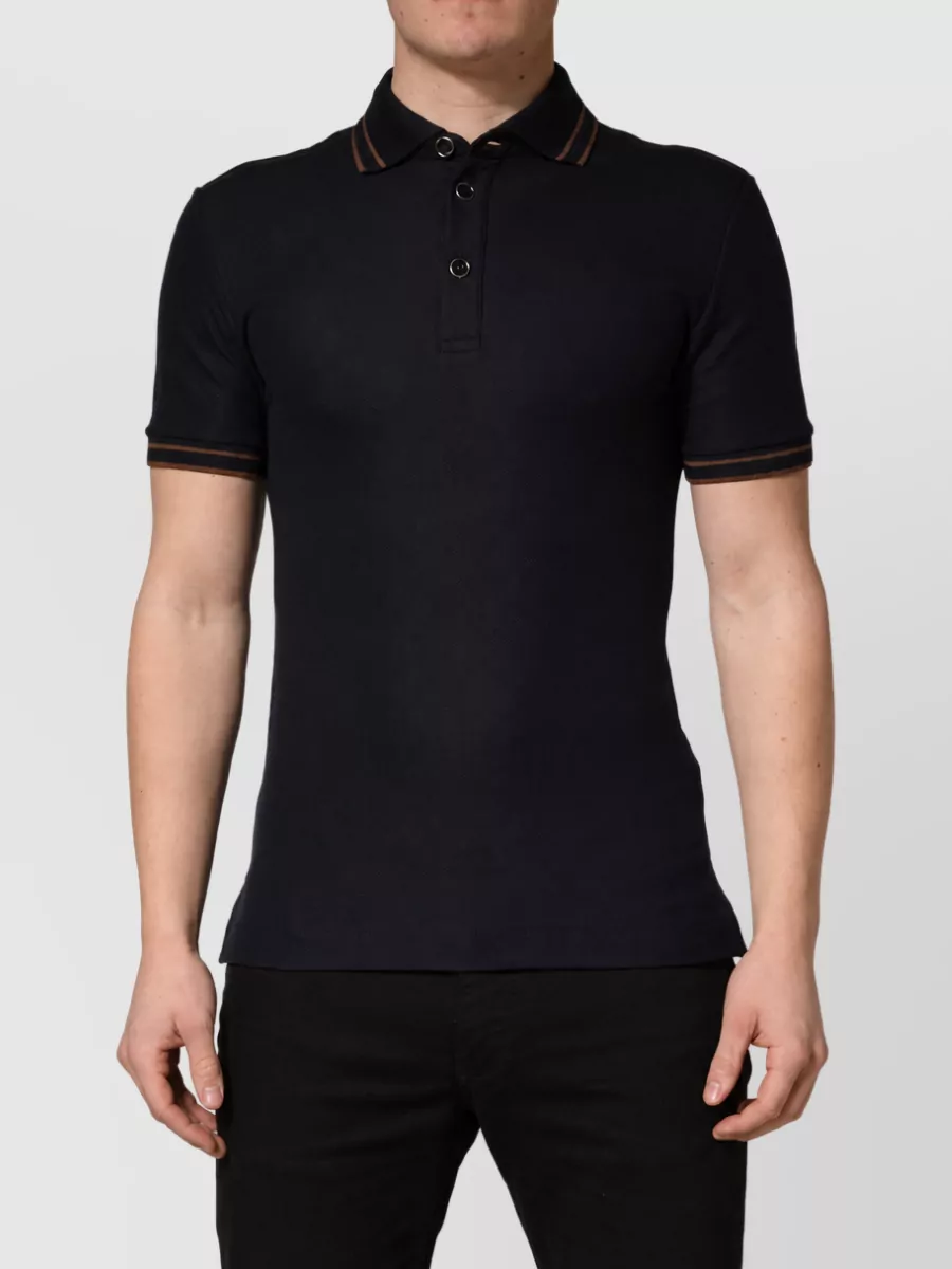 Dolce&Gabbana silk short-sleeve polo shirt