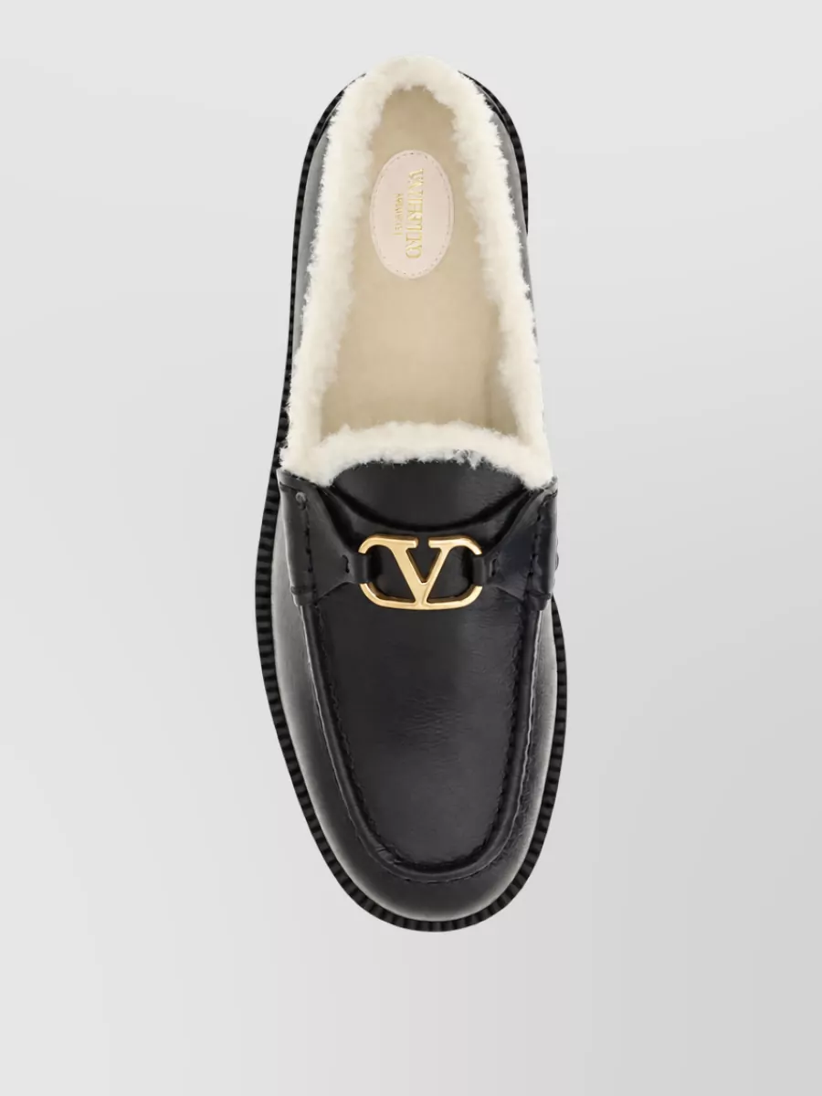 Valentino Garavani Leather Loafer Mules