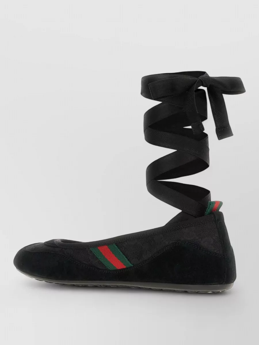 Gucci Suede Leather Ballerina Shoes